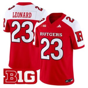 Brian Leomard  #23 Rutgers Scarlet Knights Vapor Patch   Red Alternate