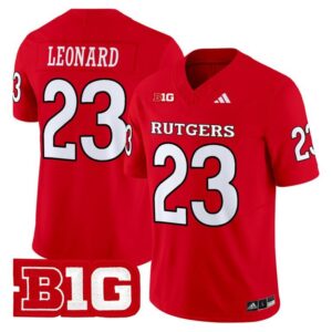 Brian Leomard  #23 Rutgers Scarlet Knights Vapor Patch College  All  Red