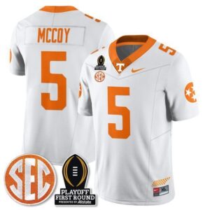 Bru McCoy  #5 Tennessee Volunteers  Playoff First Round Patch   White