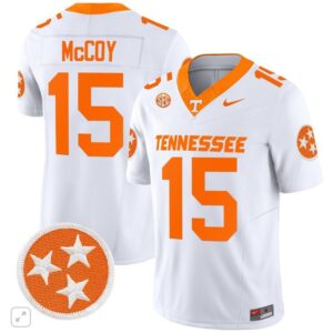 Bru McCoy  #15 Tennessee Volunteers Home Vapor SEC Patch College   White