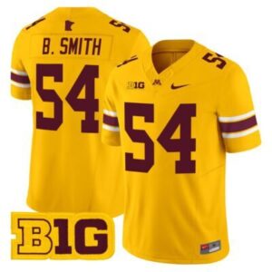 Bruce Smith  #54 Minnesota Golden Gophers Vapor B1G Patch   Gold