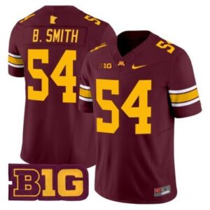 Bruce Smith  #54 Minnesota Golden Gophers Vapor B1G Patch   Maroon