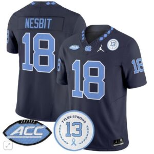Bryson Nesbit  #18 North Carolina Tar Heels Vapor ACC Tylee Strong 13   Navy
