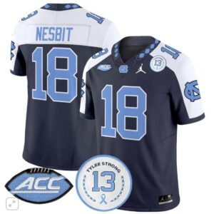 Bryson Nesbit  #18 North Carolina Tar Heels Vapor ACC Tylee Strong 13  Navy Alternate