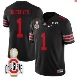 Buckeyes  #1 Ohio State Buckeyes 2025 National Champions   Black
