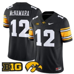 Cade McNamara  #12 Iowa Hawkeyes Home Vapor B1G Patch   Black