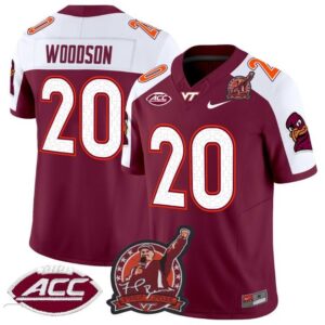 Caleb Woodson  #20 Virginia Tech Hokies Coach Frank Beamer   Maroon Alternate