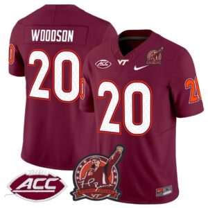 Caleb Woodson  #20 Virginia Tech Hokies Coach Frank Beamer Patch   Maroon