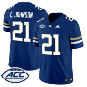 Calvin Johnson  #21 Georgia Tech Yellow Jackets ACC Vapor Patch   Navy
