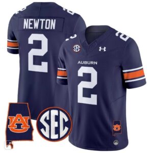 Cam Newton  #2 Auburn Tigers Alabama Patch Vapor SEC   Navy