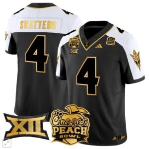 Cam Skattebo  #4 Arizona State Sun Devils 2025 Peach Bowl   Black Alternate