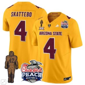 Cam Skattebo  #4 Arizona State Sun Devils 2025 Peach Bowl   Gold