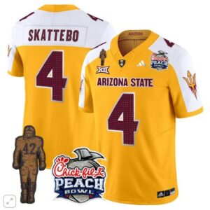 Cam Skattebo  #4 Arizona State Sun Devils 2025 Peach Bowl   Gold Alternate