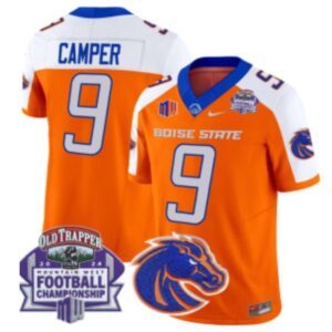 Cameron Camper  #9 Boise State Broncos Championship Vapor   Orange Alternate