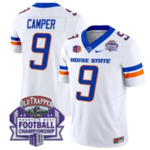 Cameron Camper  #9 Boise State Broncos Championship Vapor Patch   White