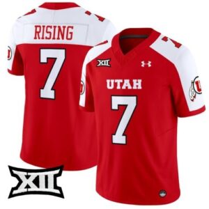 Cameron Rising  #7 Utah Utes Home Vapor Patch College   Red Alternate