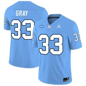 Cedric Gray  #33 North Carolina Tar Heels Vapor ACC Patch   Blue