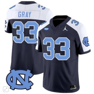 Cedric Gray  #33 North Carolina Tar Heels Vapor ACC Patch   Navy Alternate