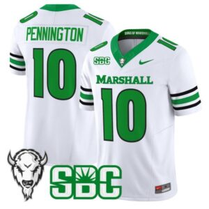 Chad Pennington  #10 Marshall Thundering Herd Vapor Patch College   White