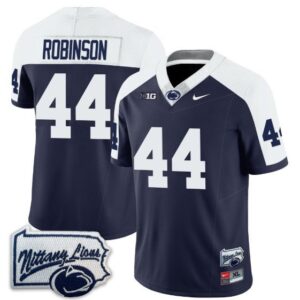 Chop Robinson  #44 Penn State Nittany Lions Pennsylvania Map   Navy Alternate