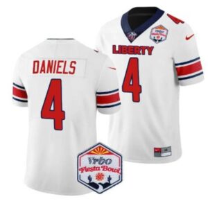CJ Daniels  #4 Liberty Flames Fiesta Bowl Patch College   White