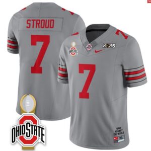 CJ Stroud  #7 Ohio State Buckeyes 2025 National Champions   Gray