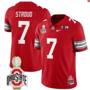 CJ Stroud  #7 Ohio State Buckeyes 2025 National Champions   Red