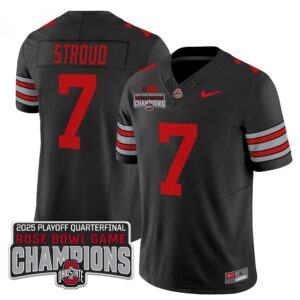 CJ Troud  #7  Ohio State Buckeyes 2025 Rose Bowl Champions   Black