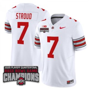 CJ Troud  #7 Ohio State Buckeyes Rose Bowl Champions Patch   White