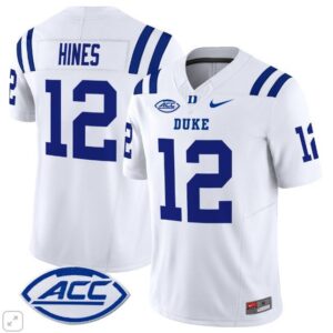 Clarkston Hines  #12 Duke Blue Devils ACC Vapor Patch College   White