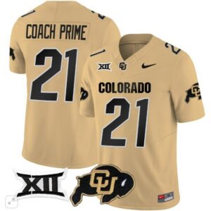 Coach Prime  #21 Colorado Buffaloes Vapor Big 12 Patch   Gold