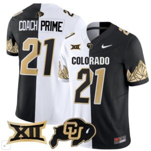Coach Prime  #21 Colorado Buffaloes Vapor Limited Big 12 Patch   Split