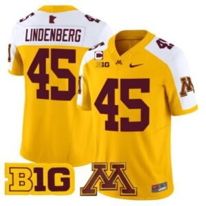 Cody Lindenberg  #45 Minnesota Golden Gophers Vapor B1G Patch   Gold Alternate