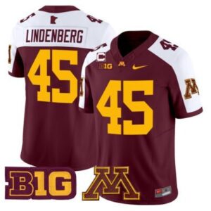 Cody Lindenberg  #45 Minnesota Golden Gophers Vapor B1G Patch   Maroon Alt