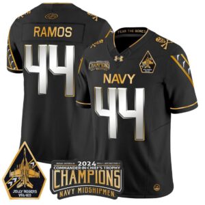 Colin Ramos  #44 Navy Midshipmen Jolly Rogers Champions Patch  Black Limited