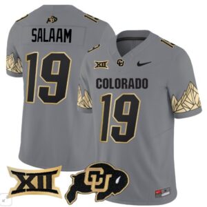 Colorado Buffaloes  Rashaan Salaam  #19 Vapor Big 12 Patch   - Gray
