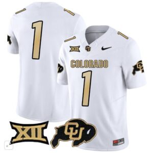 Colorado Buffaloes Bank Name  #1 Vapor Big 12 Patch   - White