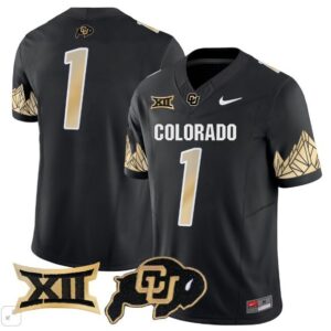 Colorado Buffaloes Bank Name  #1 Vapor Big 12 Patch   Black