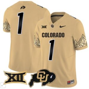 Colorado Buffaloes Bank Name  #1 Vapor Big 12 Patch   Gold