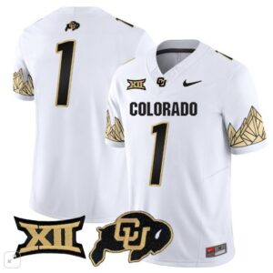 Colorado Buffaloes Bank Name  #1 Vapor Big 12 Patch   White