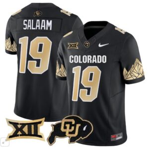 Colorado Buffaloes Rashaan Salaam  #19 Vapor Big 12 Patch   Black