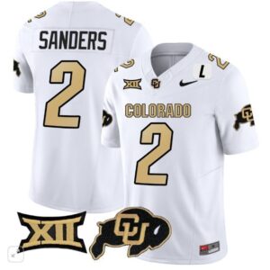 Colorado Buffaloes Shedeur Sanders  #2 Vapor Big 12 Patch   - White
