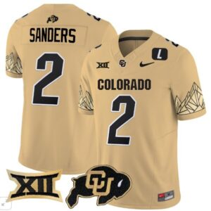 Colorado Buffaloes Shedeur Sanders  #2 Vapor Big 12 Patch   Gold