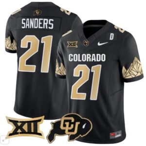 Colorado Buffaloes Shedeur Sanders  #21 Vapor Big 12 Patch   Black