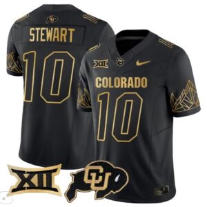 Colorado Buffaloes Xavier Weaver  #10 Vapor Big 12 Patch   Black Gold