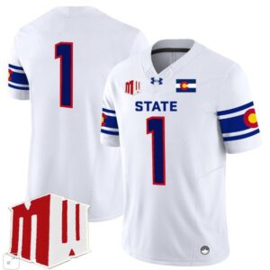 Colorado State Rams Blank Name  #1 Home Vapor Patch College   White