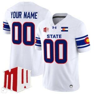 Colorado State Rams Custom  Home Vapor Patch College   White