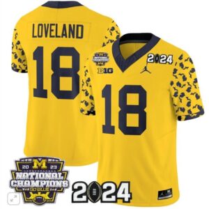 Colston Loveland  #18 Michigan Wolverines 2024 Michigan State Style Vapor  Gold