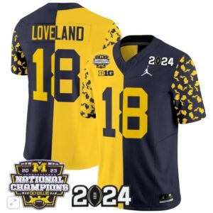 Colston Loveland  #18 Michigan Wolverines 2024 Michigan State Style Vapor  Split