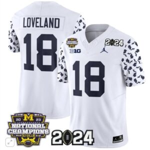 Colston Loveland  #18 Michigan Wolverines 2024 Michigan State Style Vapor  White